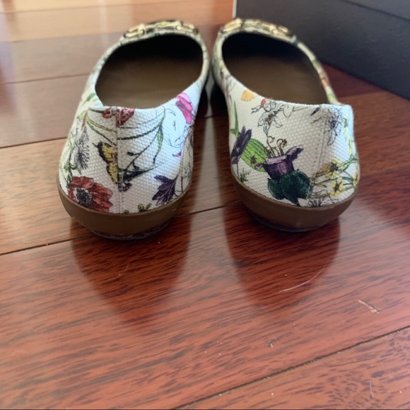 Gucci | Canvas Flora Horse-bit Flats 35 - Picture 6 of 11